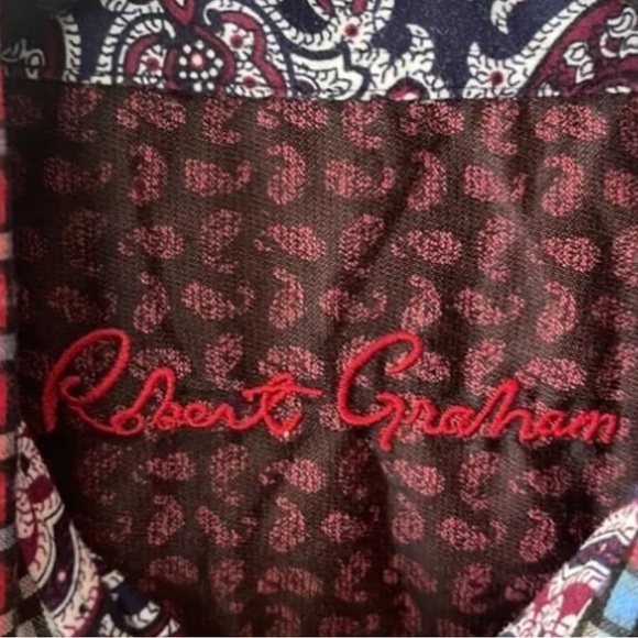 Robert Graham Men’s Small Shirt Button Down Geometric Paisley Print - Picture 6 of 7